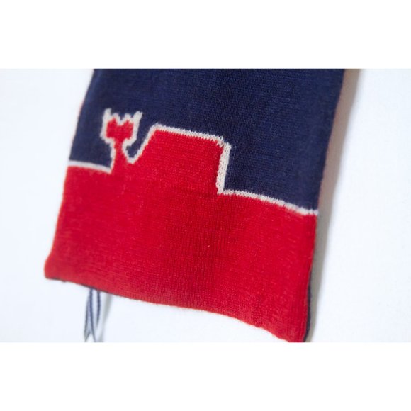 BOYS WHALE LINE RED AND BLUE SCARF - Picture 5 of 6